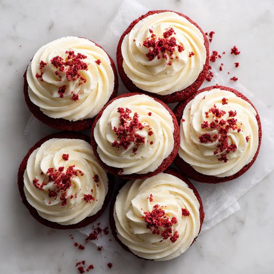 Red Velvet Cookies with Cream Cheese Frosting - Recipe Image