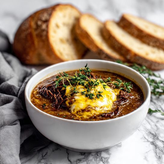 French Onion Beef Short Rib Soup - Recipe Image