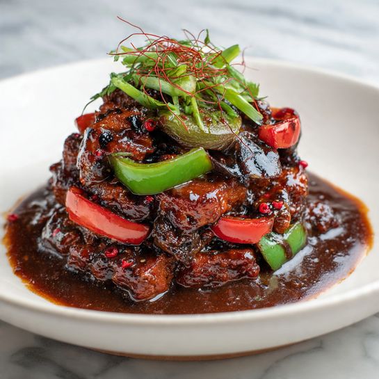 Pepper Steak with Bell Peppers and Onion - Recipe Image
