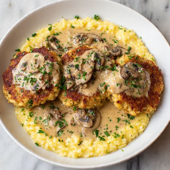 Creamy Turkey Casserole with Mushrooms & Potatoes - Recipe Image