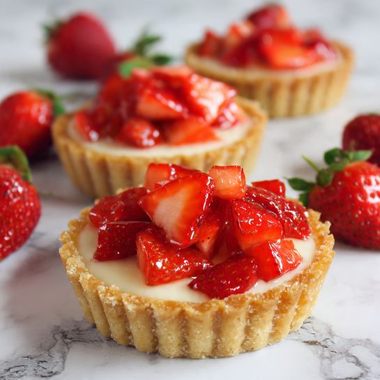 Mini Strawberry Custard Tartlets - Recipe Image
