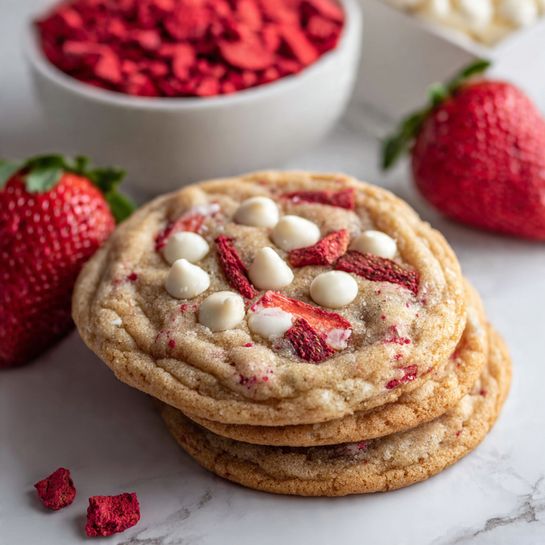 Raspberry Cheesecake Cookies for Winter Baking - Recipe Image