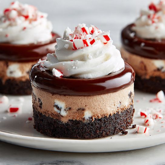 Mini Chocolate Peppermint Cheesecakes