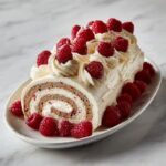 White Chocolate Raspberry Yule Log (Holiday Swiss Roll Cake)