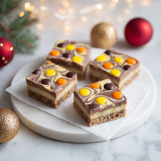 No-Bake Reese’s Pieces Peanut Butter Bark (Quick & Easy) - Recipe Image