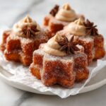 Gingerbread Donuts with Eggnog Cheesecake Filling