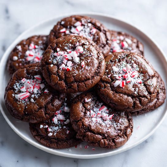 Chocolate Peppermint Christmas Cookies 4 Chocolate Peppermint Christmas Cookies - Recipe Image