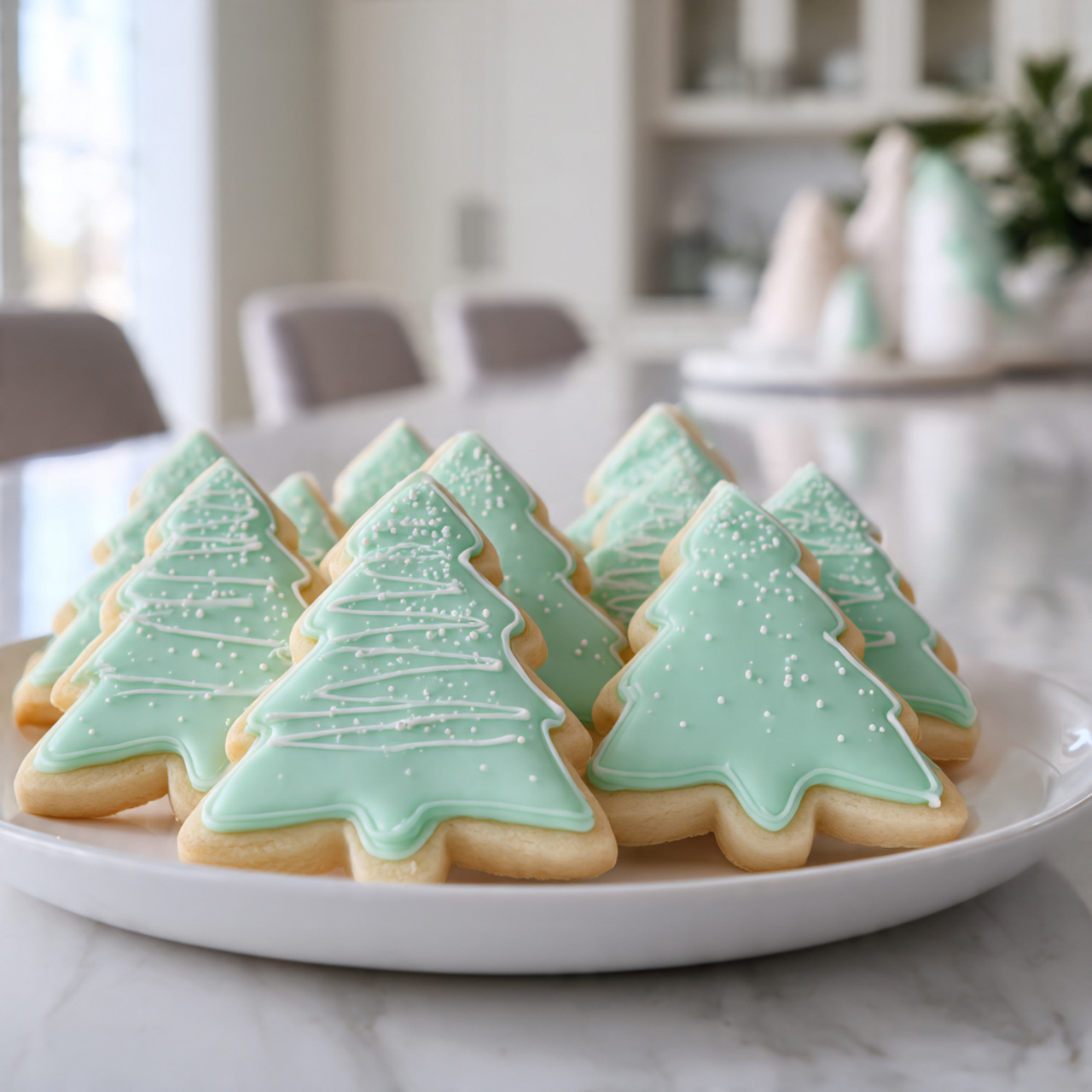 Christmas Tree Sugar Cookies with Royal Icing