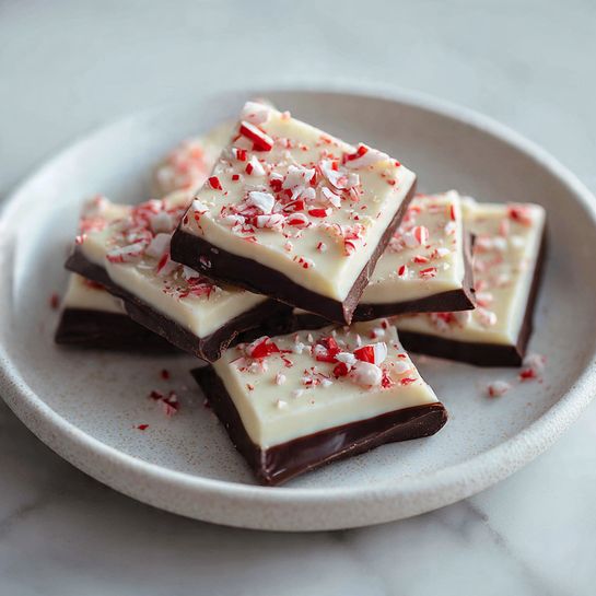 Classic Peppermint Bark with Dark & White Chocolate