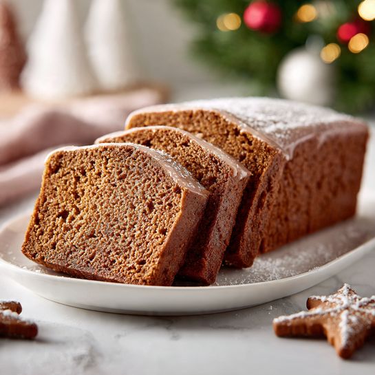 Soft Christmas Gingerbread Loaf Cake