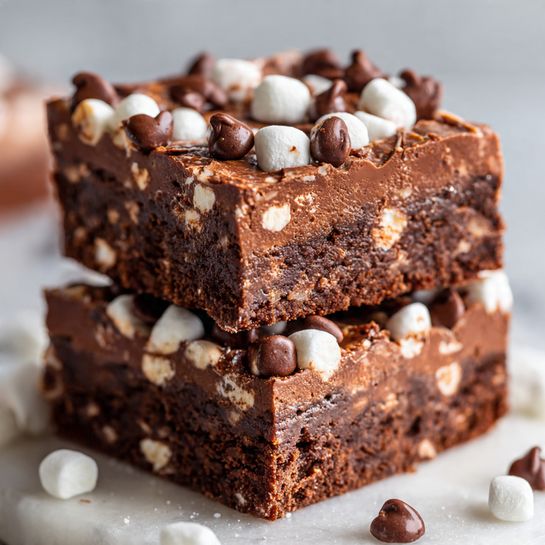 Hot Chocolate Fudge Squares - Recipe Image