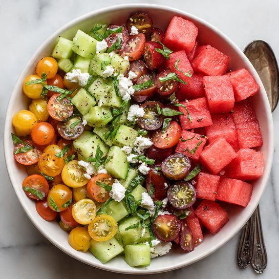 Peach Watermelon Salad Recipe
