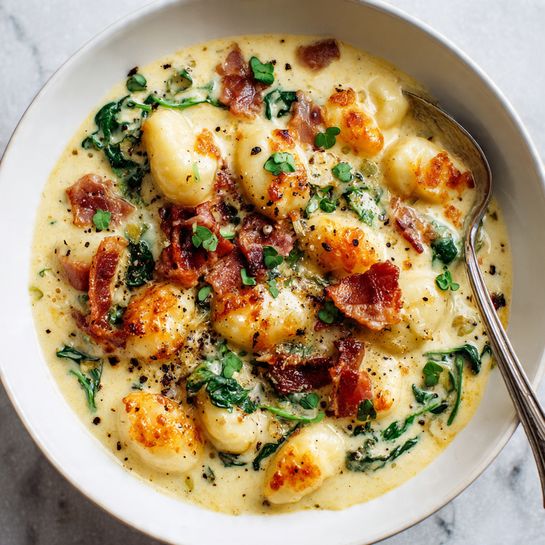 Bacon Cheddar Gnocchi Soup