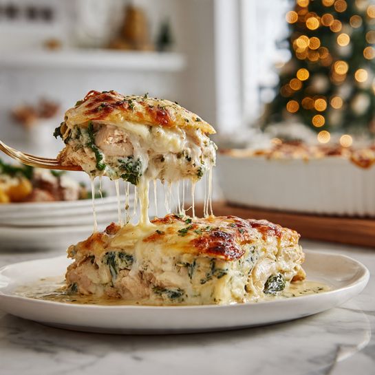 Chicken and Spinach Casserole with Cream Cheese