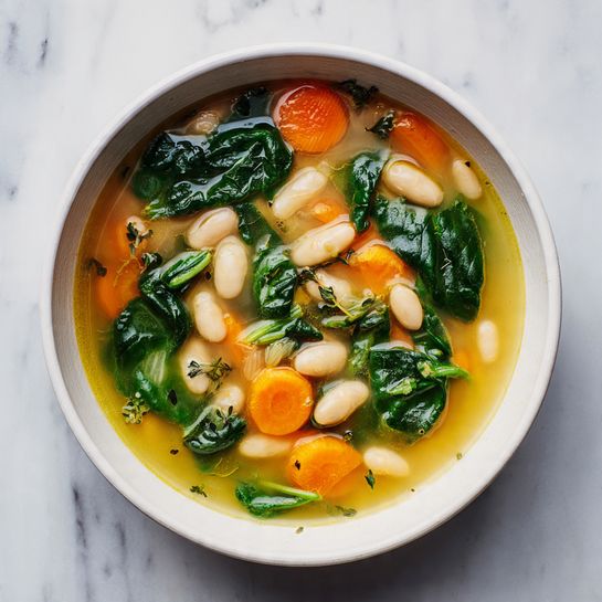 Spinach Lentil Bean Soup - Recipe Image