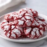 Red Velvet Crinkle Cookies for Christmas