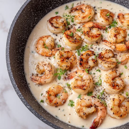 Creamy Garlic Shrimp (15 mins) - Recipe Image
