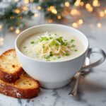 Cheddar Cauliflower Garlic Soup