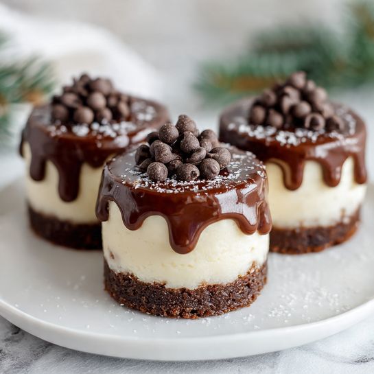 Brownie Bottom Mini Cheesecakes (Easy Party Dessert) 4 Brownie Bottom Mini Cheesecakes (Easy Party Dessert) - Recipe Image
