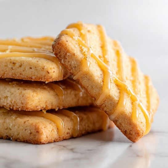 Cardamom Shortbread Cookies with Zesty Orange Glaze