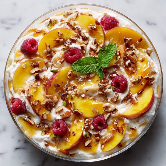 Millionaire Peach Salad   - Recipe Image