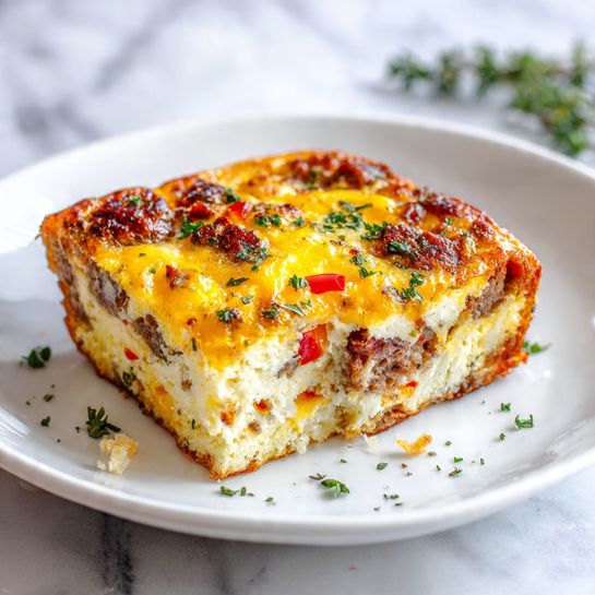 Cheesy Hashbrown Breakfast Casserole for Holiday Brunch - Recipe Image