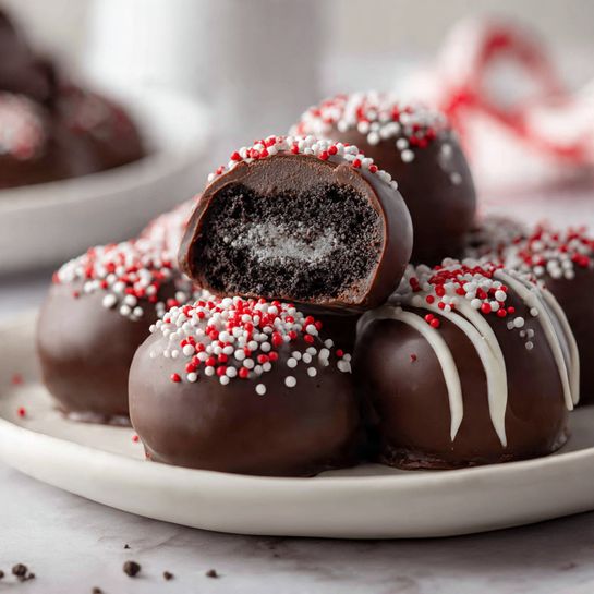 Christmas Oreo Truffles (No-Bake)