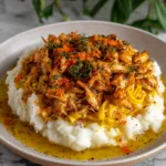 Amish Chicken & Noodles (Thick, Hearty Comfort Meal Over Mashed Potatoes)