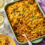 Church Supper Spaghetti Casserole (Cheesy Ground Beef Pasta Bake)
