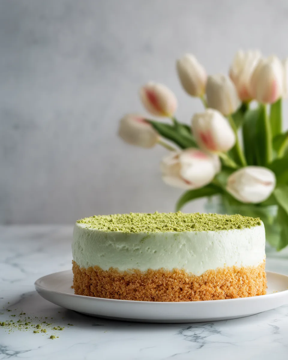 Gorgeous Green Matcha Cheesecake (No Oven Needed) 4 Gorgeous Green Matcha Cheesecake (No Oven Needed) - Recipe Image