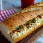 Cheesy Chicken Bacon Ranch Stuffed Bread (Easy Pull-Apart Appetizer)