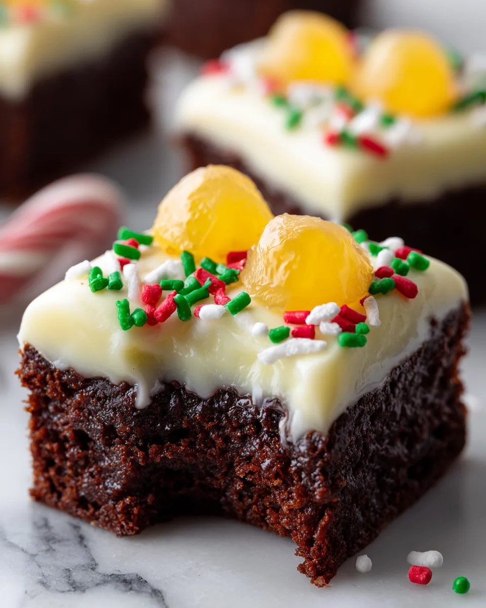 Gingerbread Brownies with Cream Cheese Frosting