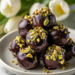 Fancy Dubai Chocolate Balls with Pistachio Center