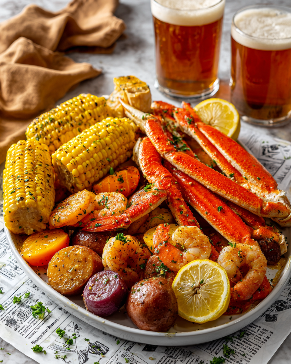 Ultimate Cajun Seafood Boil with Garlic Butter Sauce (Easy Crowd-Pleaser) - Recipe Image
