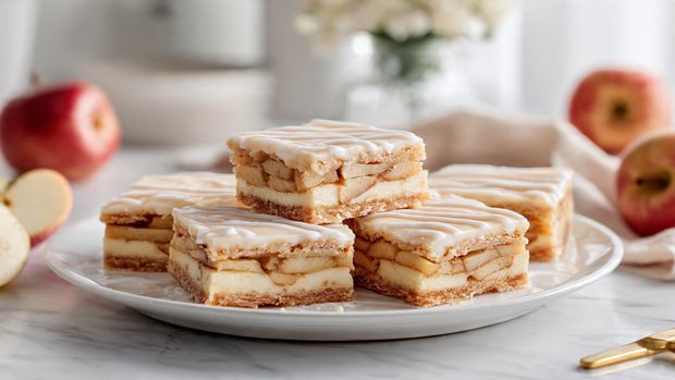 Apple Cinnamon Custard Slab Bars