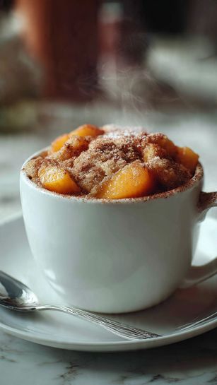 2-Minute Peach Cobbler Mug Dream - Recipe Image