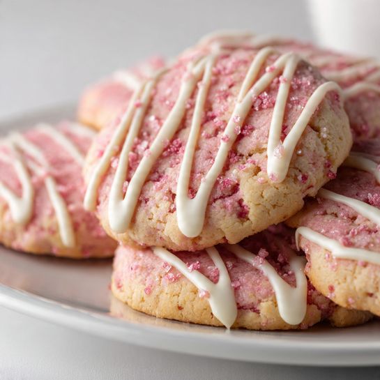 Easy Strawberry Shortbread Cookies - Recipe Image