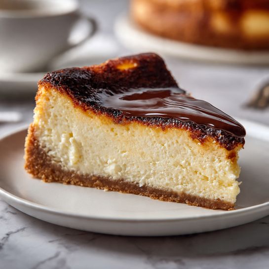 Burnt Chocolate Basque Cheesecake 4 Burnt Chocolate Basque Cheesecake - Recipe Image