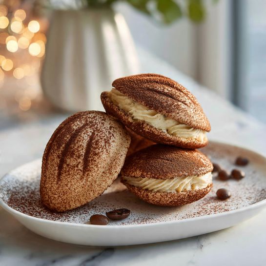Tiramisu Madeleines (Coffee & Mascarpone Filled) – Easy Mini French-Italian Dessert