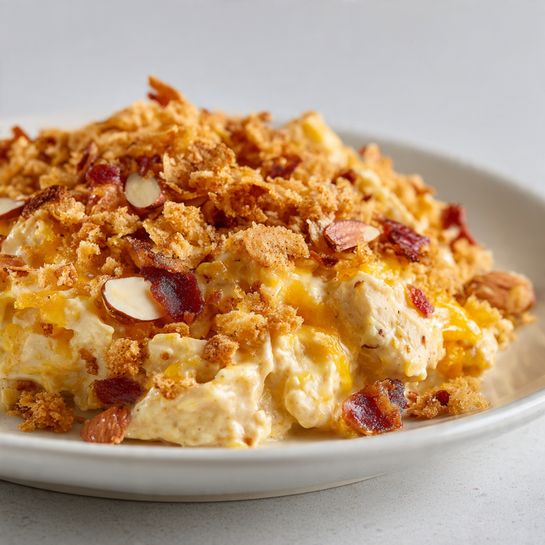 Neiman Marcus Chicken Casserole with Bacon & Ritz Topping - Recipe Image
