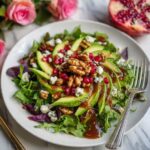 Pomegranate Christmas Salad with Honey Mustard Dressing