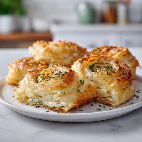 Börek with Cheese – Cheese Pastry - Recipe Image