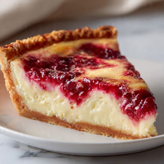 Cranberry Custard Pie With a Ginger Bite - Recipe Image