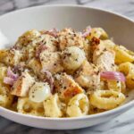 Creamy Chicken Alfredo with Pearl Onions