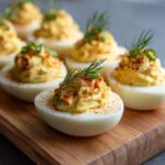 Million Dollar Deviled Eggs with Bacon and Pickles