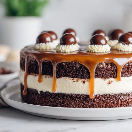 Toffee Crunch Caramel Layer Cake - Recipe Image