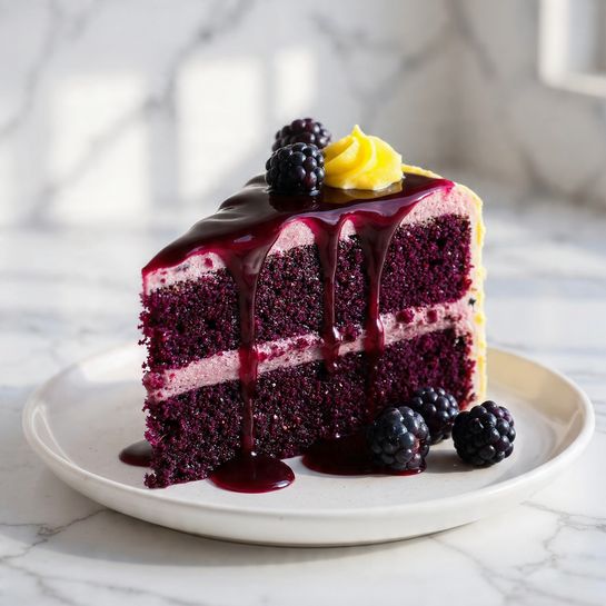 Dark & Lush Blackberry Velvet Cake