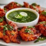 Crispy Chicken Pakora + Green Chutney