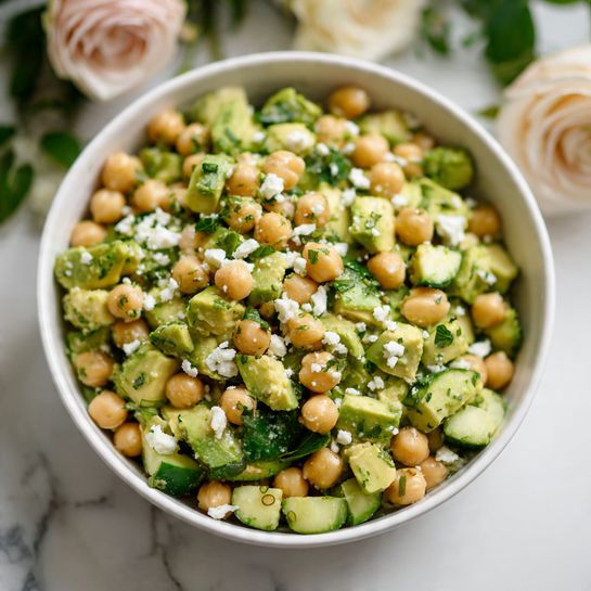 Chickpea, Avocado, & Feta Salad - Recipe Image