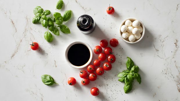 Valentine Caprese Skewers with Balsamic - Recipe Image